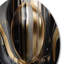 Marbre captivant doré et noir III - Art abstrait rond en métal marbré-88628665
