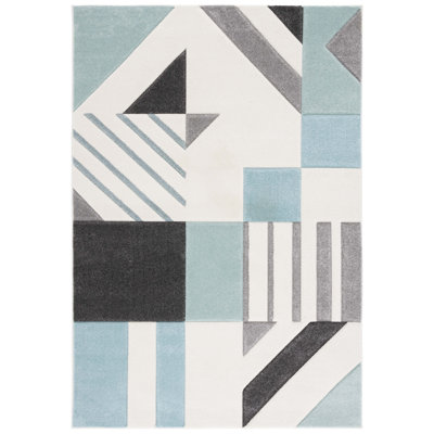 Jeromie Performance Geometric Rug
