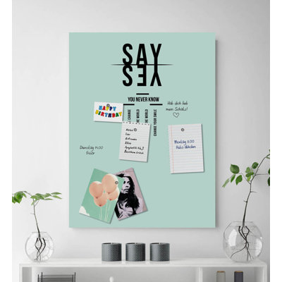 Magnetic Glass Photo Memo Board
