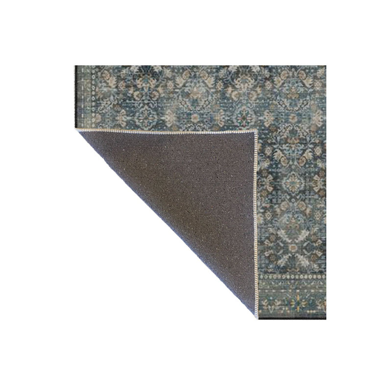 Tapis noir tissé à motif géométrique lavable, Tapis de couloir 3 pi 3 po x 9 pi 10 po