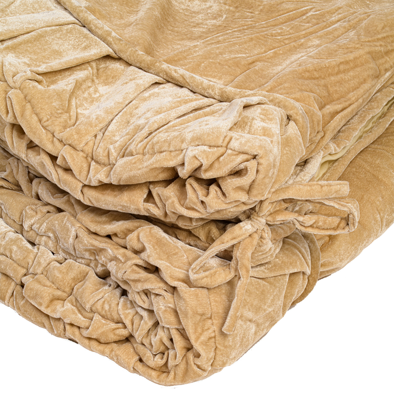 Velvet Tree Skirt, 1" H x 72" W, Champagne