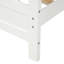 Lit double en bois blanc avec tête de lit de 42 po, 26,3, 10 lattes robustes et lit stable, facile à entretenir