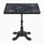 Table carrée pour l'extérieur avec plateau en pierre frittée et base en fonte robuste, pour 2 à 4 personnes-1320781400