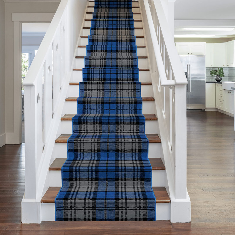 Stair Runner Abrams Plaid Indoor Area Rug, Runner 690cm x 80cm