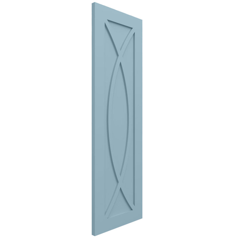 Volets de style moderne EnduraCore Composite Rosa, L 12 po, H 34 po, Bleu paisible