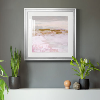 Toile encadrée Magenta Skyline I-Premium - prête à être accrochée