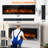 Aleq Recessed Wall Mounted Electric Fireplace-673538561