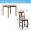 Ensemble de table de salle à manger 5 pièces, ensemble de table de salle à manger carrée en bois pour 4 personnes, ensemble de table de cuisine à hauteur de comptoir avec table carrée et 4 chaises rembourrées pour petit espace, noyer-1425476916