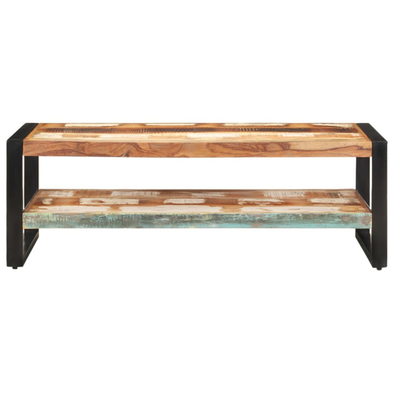 Table basse simple avec rangement Cartert, Noyer