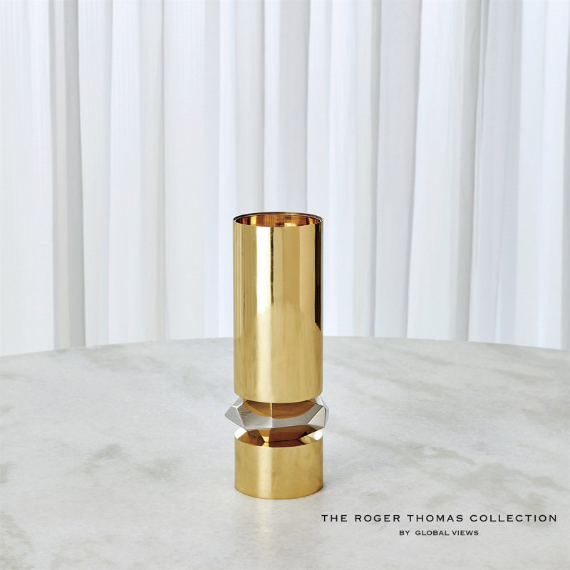 Romano Candle Holder-Tall, Brass