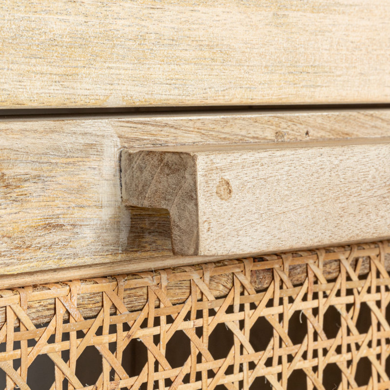 Rowan Mango Wood and Cane Sideboard , Natural