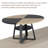 Round Dining Table for 4-6, Farmhouse Kitchen Table with Storage, Circle Dinner Tables for Kitchen, Dining Room-2056482375