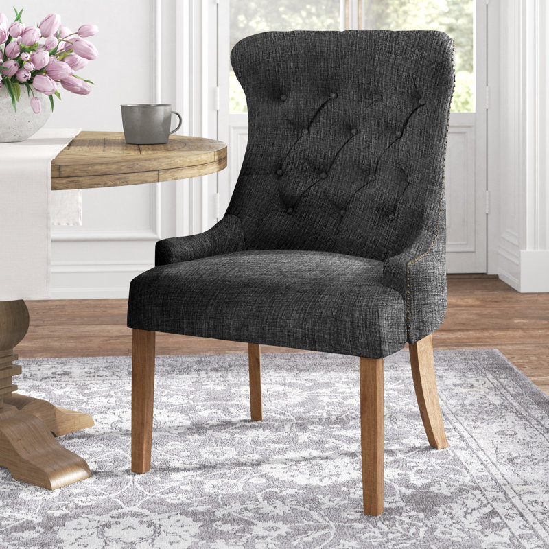 Chaise d'appoint Corbridge, Lin gris foncé chiné