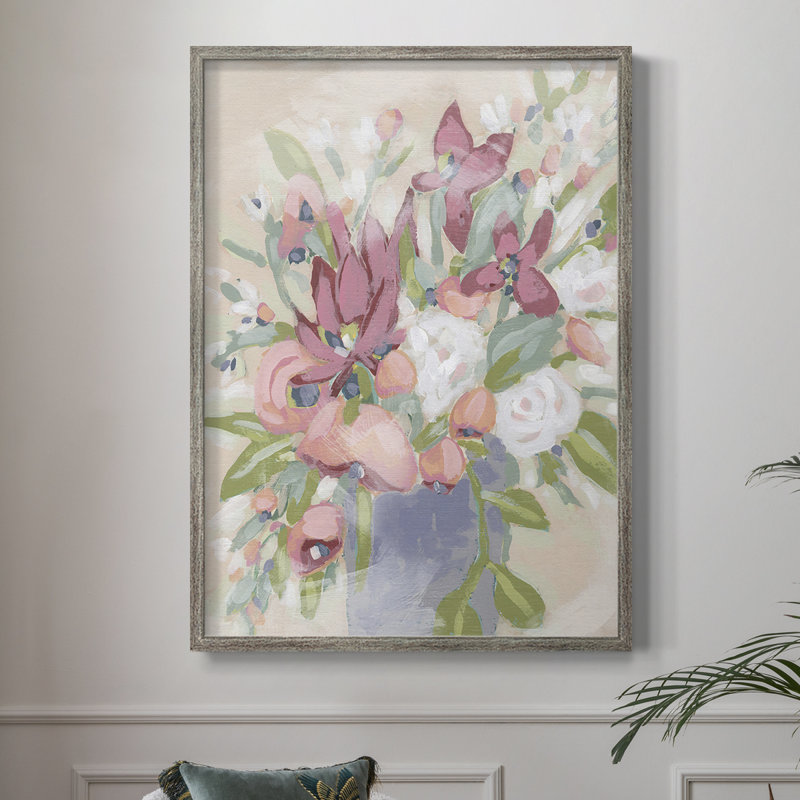 Blush Array I Framed Print - Solid Wood, 15" H x 12" W
