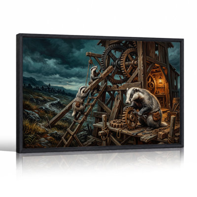 Art mural sur toile Badgers In Dark Steampunk