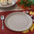 Gibson Milbrook 6 Piece 10 Inch Round Stoneware Dinner Plate Set in Mocha
