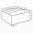 Ortega Dark Charcoal Square Upholstered Ottoman