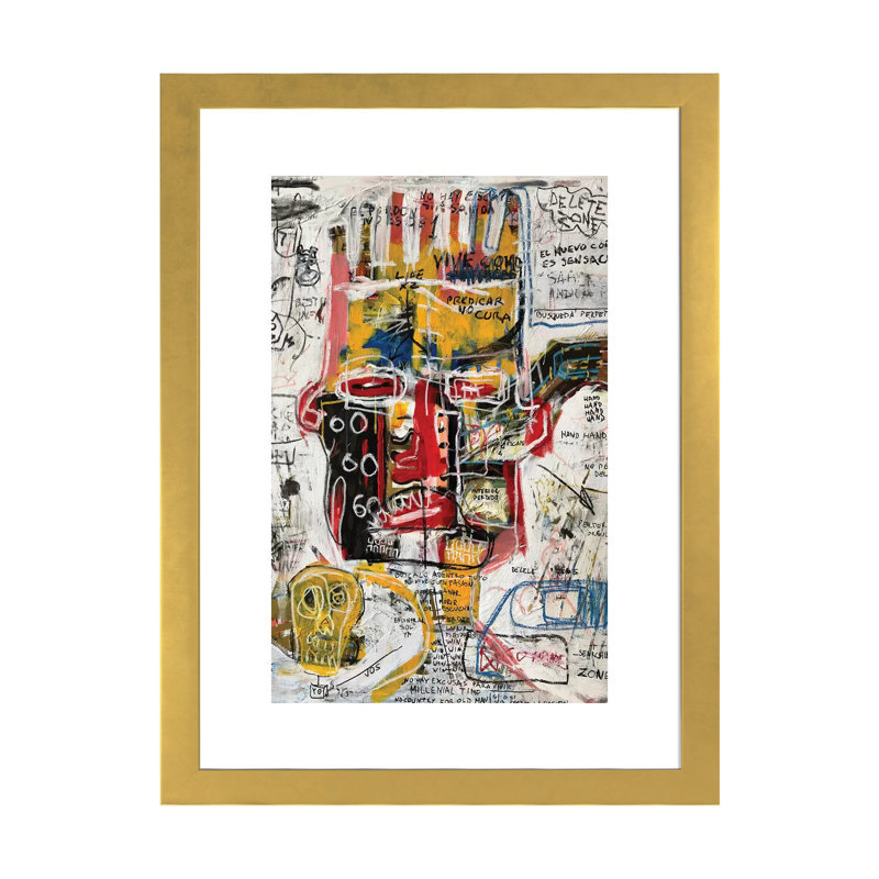 " Delete Zone " by Diego Tirigall, Gold Framed Paper, 32" H x 24" W x 1" D