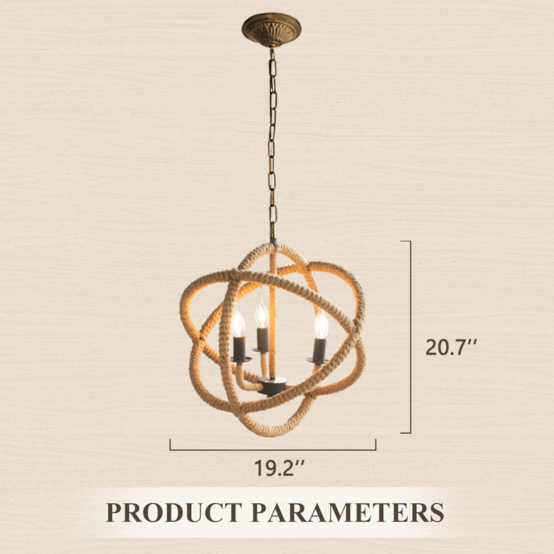Luminaire suspendu sphérique 3 lumières Jabella