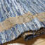 Demie abstrait tissé à plat à la main et recyclé P.E.T. Tapis bleu / brun clair-1460350048