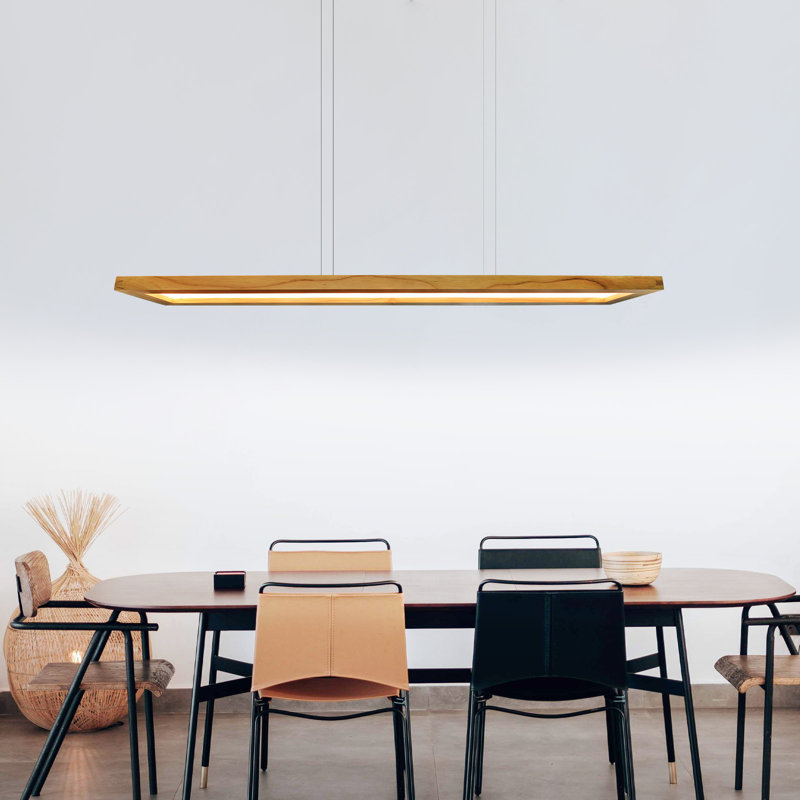Ivy  1 - Light Wood LED Kitchen Island Pendant
