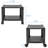 Mount-It! Height Adjustable Under Desk Printer Stand with 4 Swivel Wheels and Cable Management