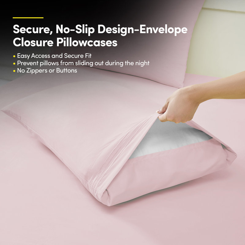 Ensemble de draps en microfibre extra douce 18-24 po, Grand, Rose