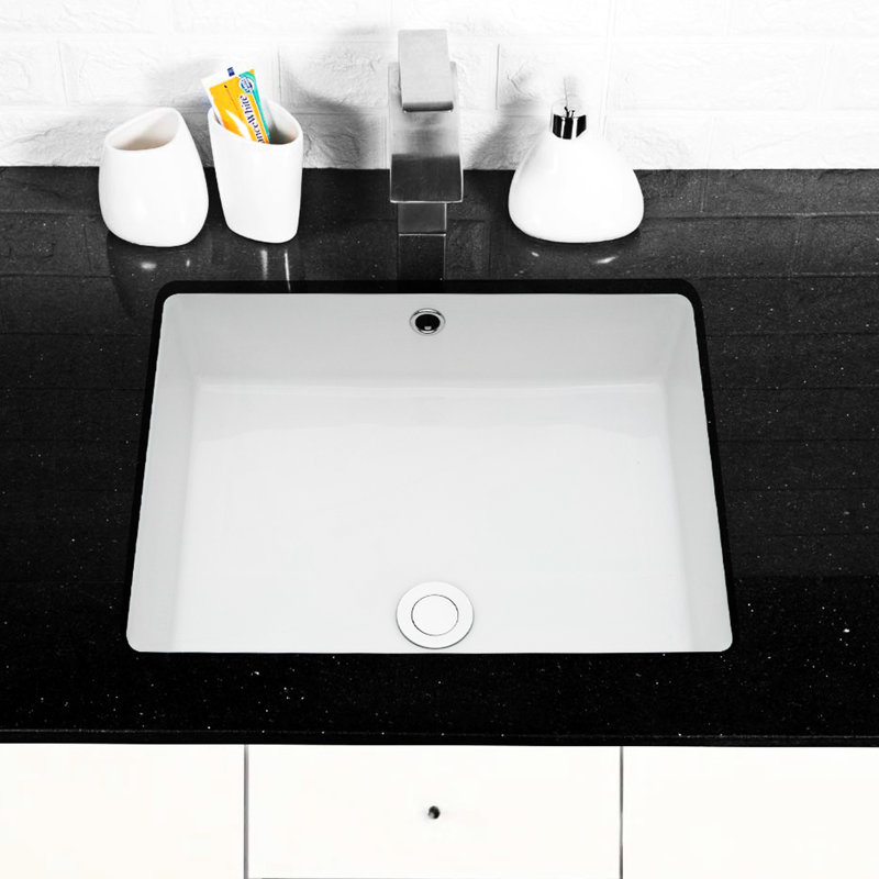 Elegant Ceramic Rectangular Bathroom Sink - Undermount Installation Contemporary Classic With A Style