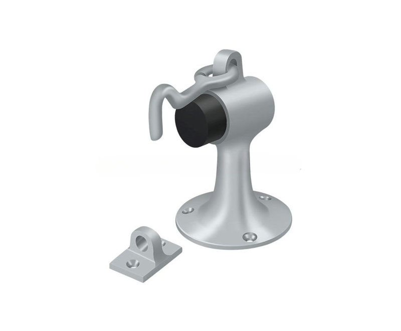Door Stop, Brushed Chrome