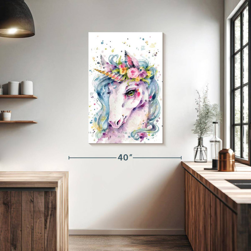 Ashelle, petite licorne, H 39 po x l 26 po
