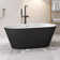 59'' x 30'' Freestanding Contemporary Soaking Acrylic Bathtub with Overflow and Drain