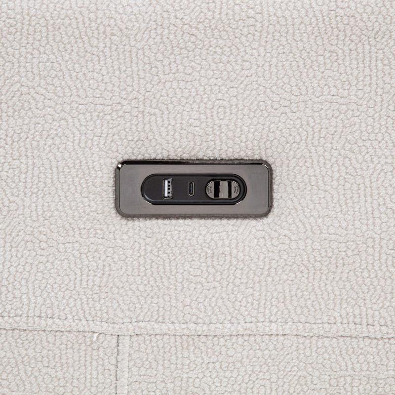 Fauteuil inclinable électrique Kennett, Ivoire ivoire