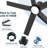 2pcs 44-inch Ceiling Fan With Led Light-336298538