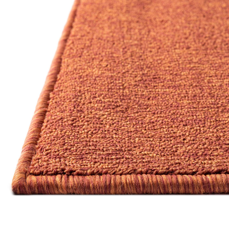 Everyday Solid Machine Woven / Power Loomed Performance Rust Red Rug, Rectangle 9'10" x 13'11"