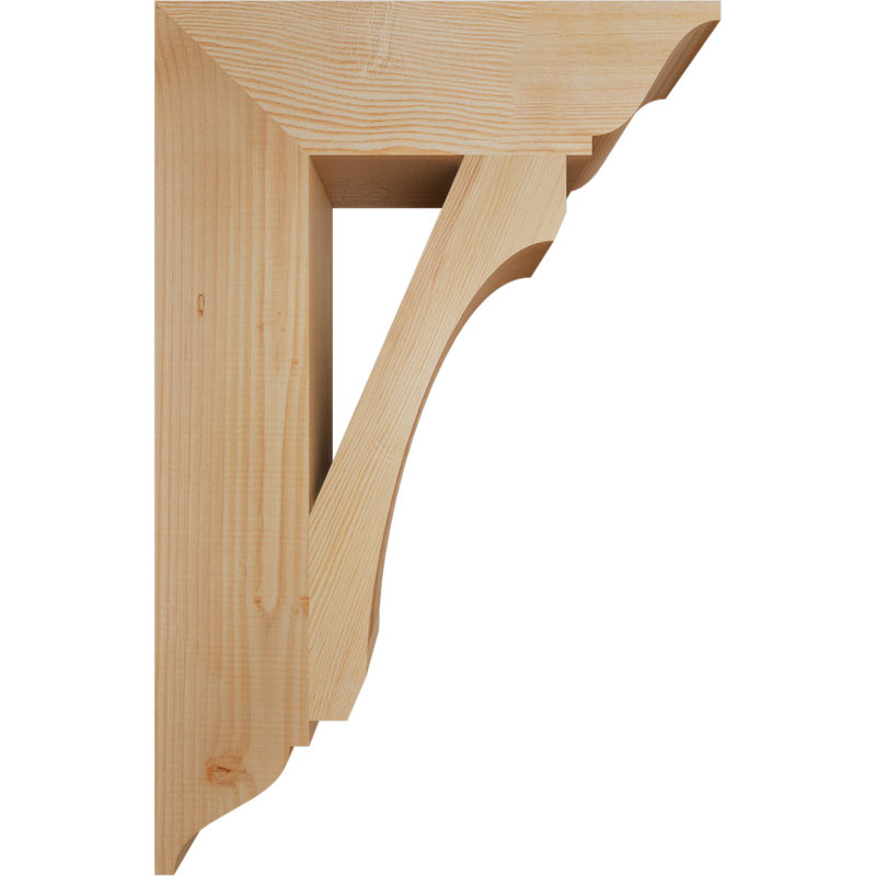 Support en bois rustique traditionnel BKTLEC01, Douglas (lisse), H 34 po x l 5,5 po x P 22 po