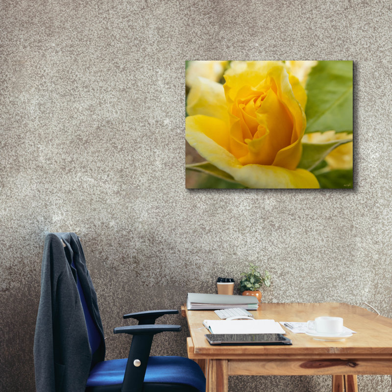 Toile épique Graffiti «Yellow Cluster Rose» par Life BeautifuLEE, 34 po x 26 po, H 26 po x l 34 po