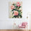 Toile peinte coquelicots roses avec bourgeons, design par Petal Prints Design