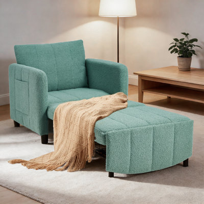 84" Extra Long Convertible 4 in 1 Sleeper Chair with Pull-Out Mechanism