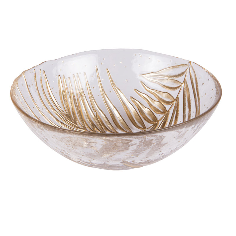 Bay Isle Home Melamine Salad Bowl, Gold