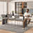 Counter Height Bar Stools,26" Barstools, Fabric Kitchen Stools with Back,for Kitchen Island-1710749189-1710749191