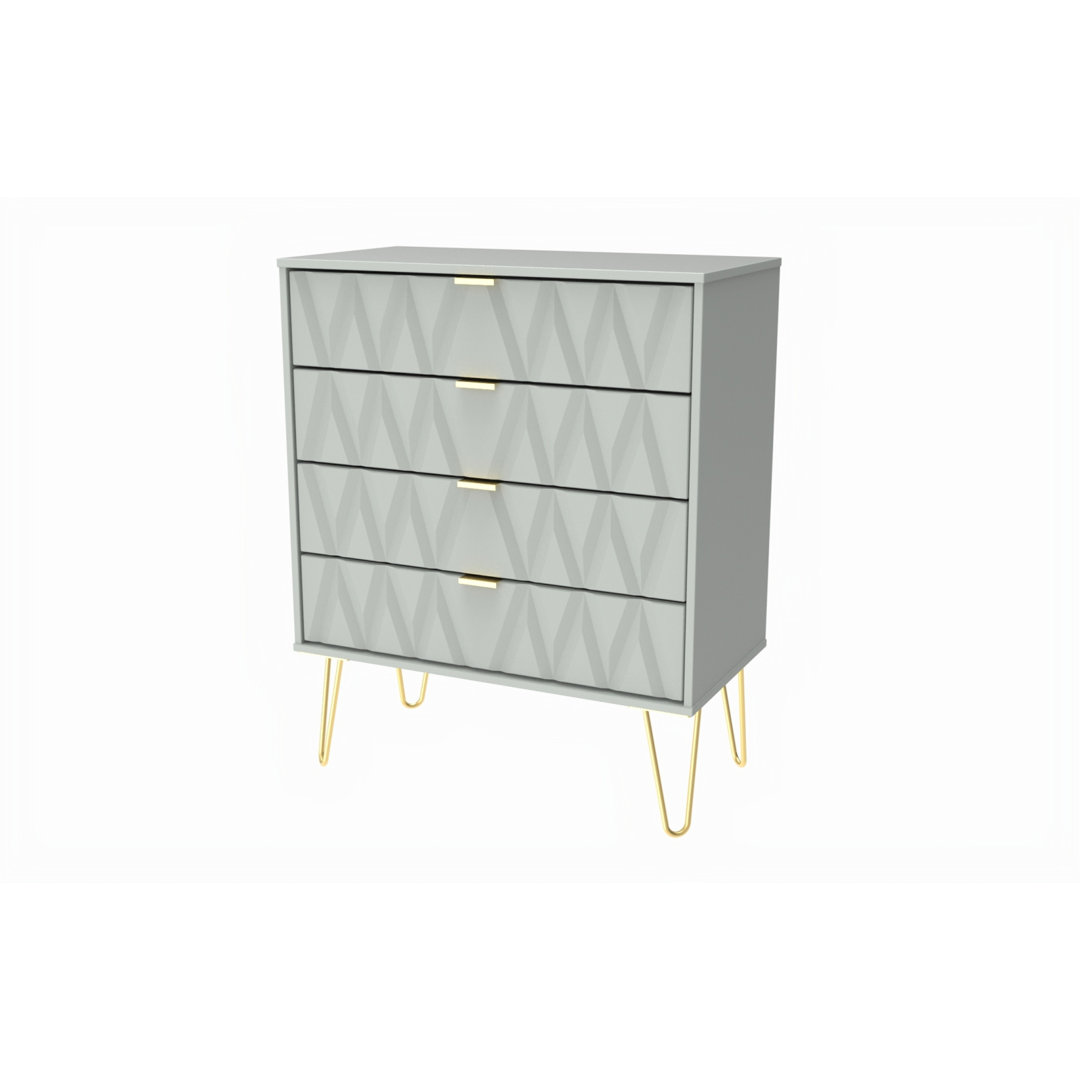Fully Assembled Ione 4 Drawer 76.5Cm W Chest of Drawers