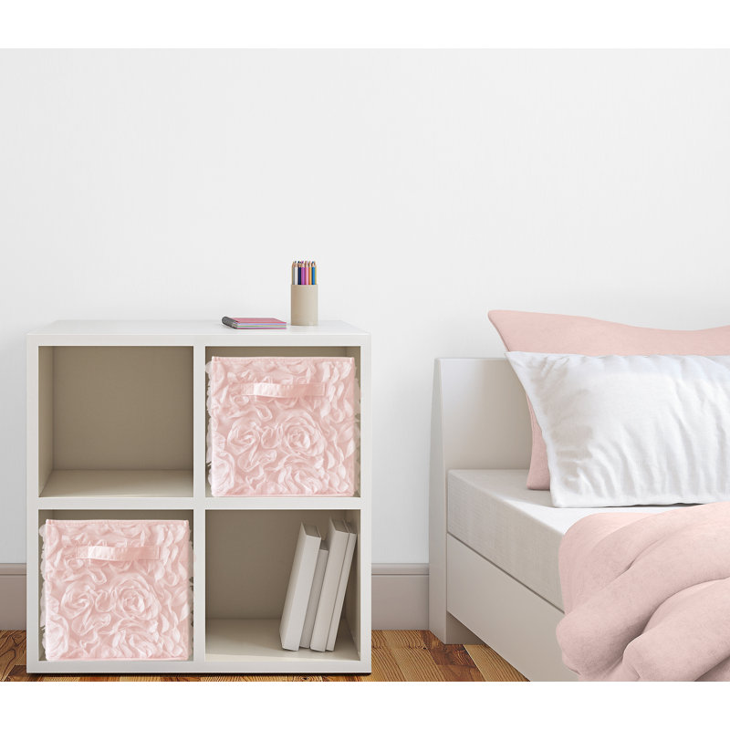 Bac de rangement en tissu Rose Lace, Blush Pink