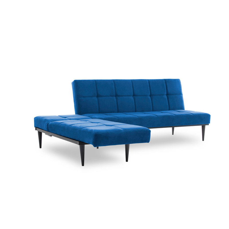 Canapé modulaire 2 pièces Breac, Bleu 100% polyester, H 16,1 po x l 102,8 po x P 74,8 po