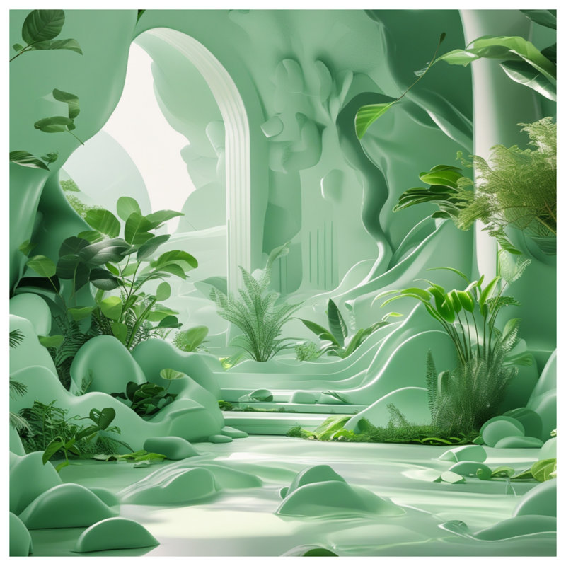 Édredon Lush Greenery, Lit simple