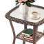 Table d'appoint carrée en rotin 23 x 20 x 20 po