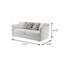 Causeuse de 73,4 po avec 4 coussins, chenille beige