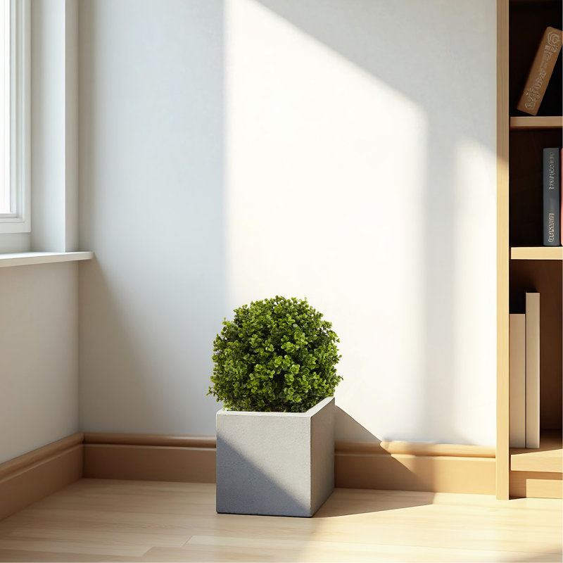 22 "Arbres artificiels en forme de topiaire en buis en pot pour la décoration de jardin intérieur / extérieur 2 pièces / ensemble