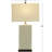 Ceramic Fluted Base White Table Lamp with Drum Shade