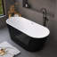 Baignoire de trempage double autoportante en acrylique 67 po. X 31 po.-107558026