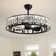31'' Dimmable Crystal Ceiling Fan With Light Kit And Remote Control